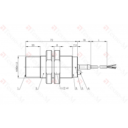 Емкостной датчик уровня Balluff BCS M30TTH2-NSC30G-AT02