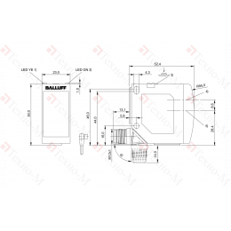 Оптический датчик расстояния Balluff BOD 23K-LI01-S4