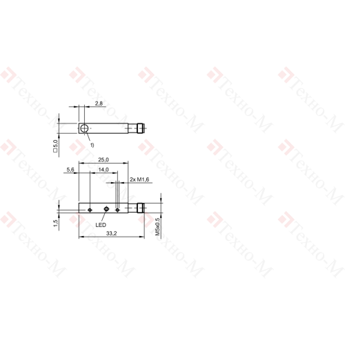 Индуктивный датчик Balluff BES Q05AC-PSC08B-S26G