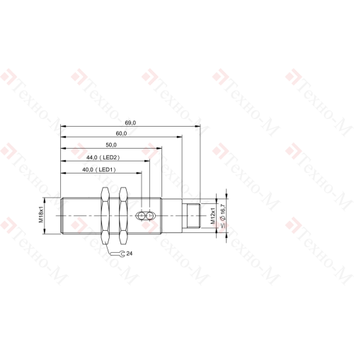 Индуктивный датчик Balluff BES 516-326-S4-YL
