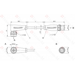 Соединительный кабель Balluff BCC M425-M415-3A-313-EX45T2-006