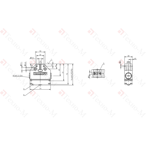 Одиночный выключатель Balluff BNS 813-FR-60-186-FC