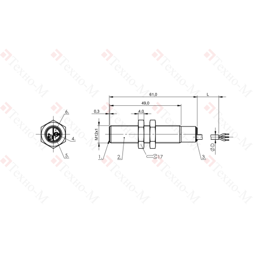 Емкостной датчик Balluff BCS M12B4I1-NSC40D-EP02