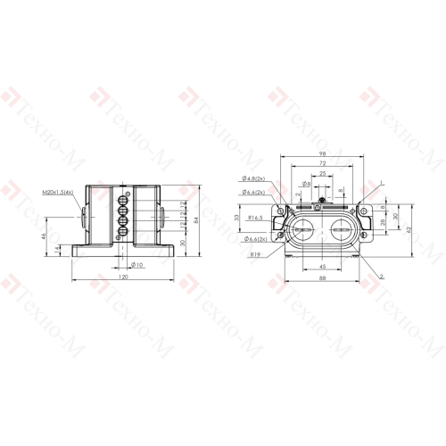 Блочный выключатель Balluff BNS 819-D04-L12-62-10