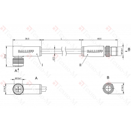 Соединительный кабель Balluff BCC M425-M415-3A-330-VS85N6-050