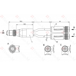 Y-образный распределитель Balluff BCC W414-W415-W415-U2046-006