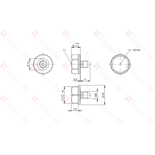 Транспондер RFID Balluff BIS M-143-02/A-M6-PK