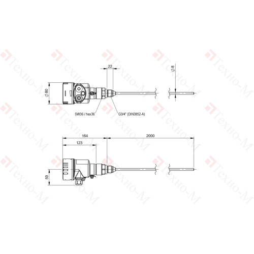 Радарный уровнемер Balluff BMD 1LTA-2000/10A-AE520A-KM20K