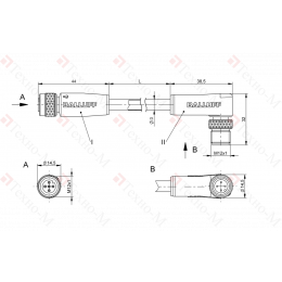 Соединительный кабель Balluff BCC W415-W424-3A-304-NW44T2-010