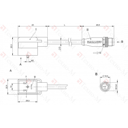Соединительный кабель Balluff BCC VB03-M413-3E-666-PX0350-020