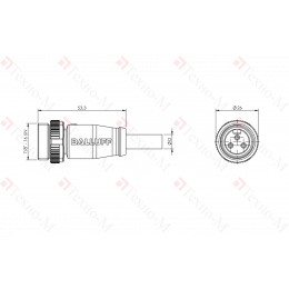 Разъем с кабелем Balluff BCC A313-0000-20-071-VX43W6-100