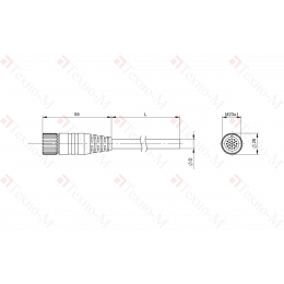 Разъем с кабелем Balluff BCC M61L-0000-10-022-PX0LP4-200